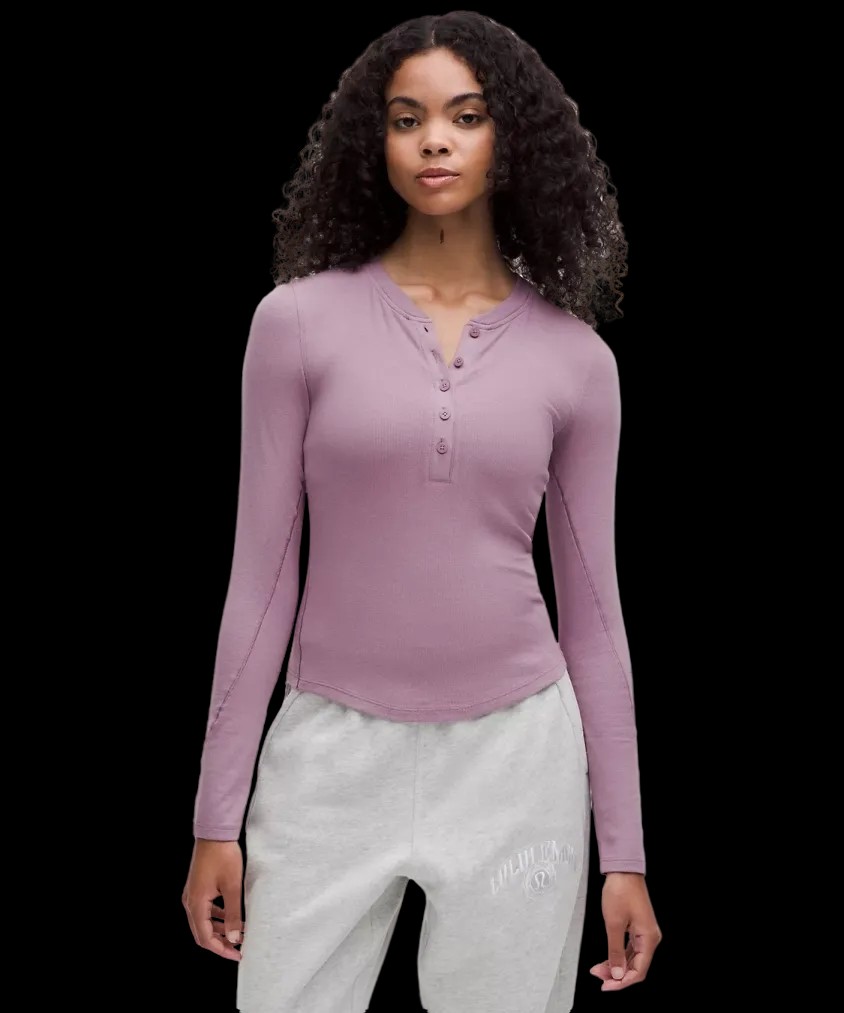 Lululemon Hold Tight Long-Sleeve Henley Lavender Lux - HypeFly India View 1