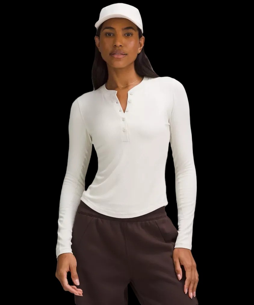Lululemon Hold Tight Long-Sleeve Henley Bone - HypeFly India View 1