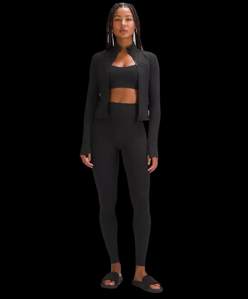 Lululemon Define Cropped Jacket Nulu Black - HypeFly India View 2