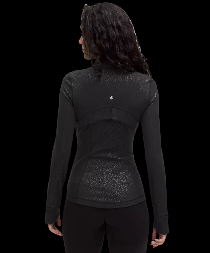 Lululemon Define Jacket Nulu Leopard Daisy Emboss Black - HypeFly India View 3