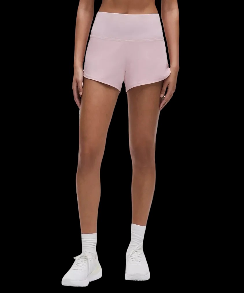 Lululemon Speed Up High-Rise Lined Short 2.5" Pink Haze - HypeFly India View 1