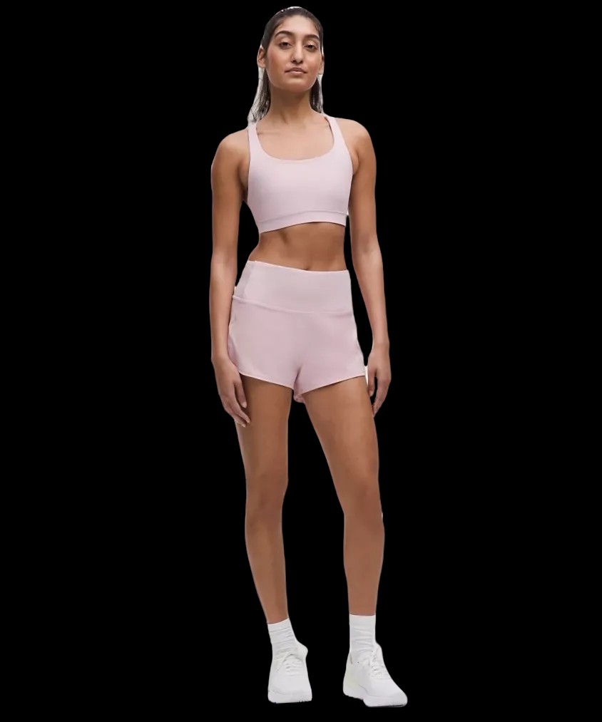 Lululemon Speed Up High-Rise Lined Short 2.5" Pink Haze - HypeFly India View 2