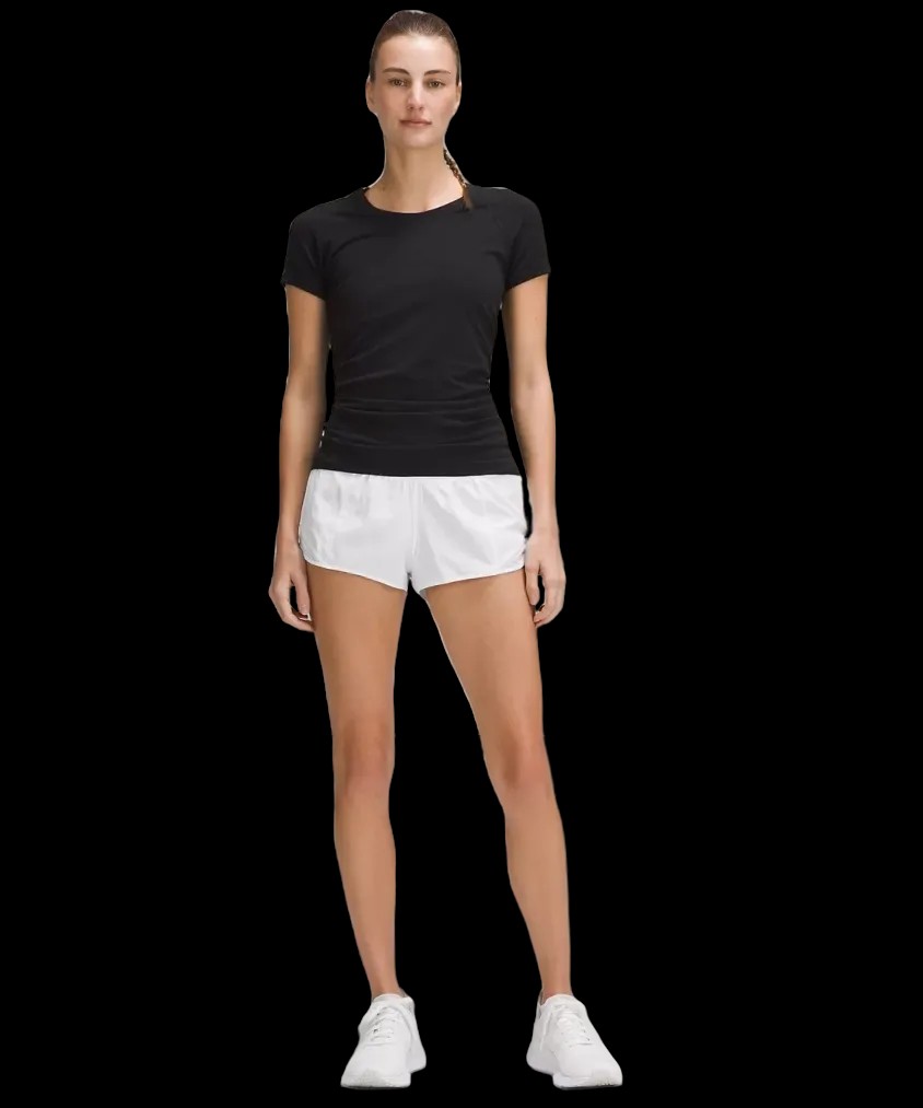 Lululemon Hotty Hot Low-Rise Lined Short 2.5" White - HypeFly India View 2