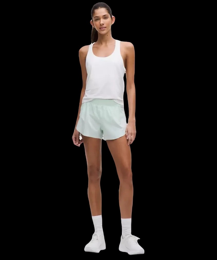 Lululemon Fast and Free High-Rise Classic-Fit Split Short 3" Mint Breeze - HypeFly India View 2