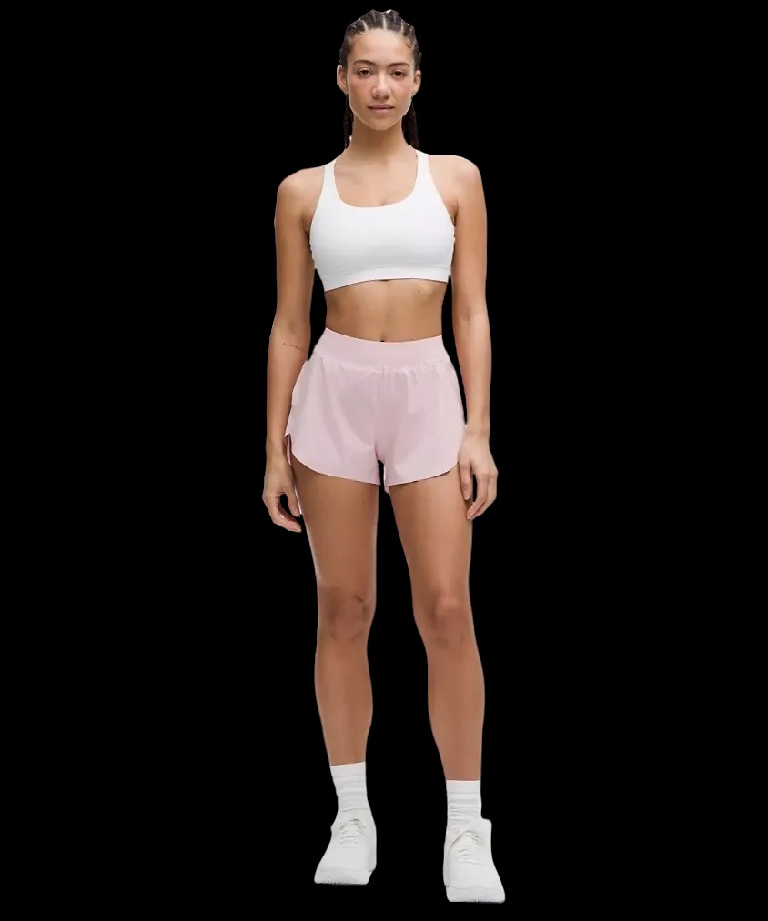 Lululemon Fast and Free High-Rise Classic-Fit Split Short 3" Pink Haze - HypeFly India View 2