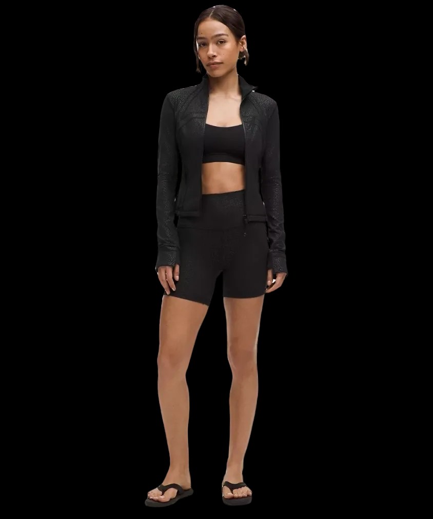 Lululemon Align™ High-Rise Short 6" Leopard Daisy Emboss Black - HypeFly India View 2