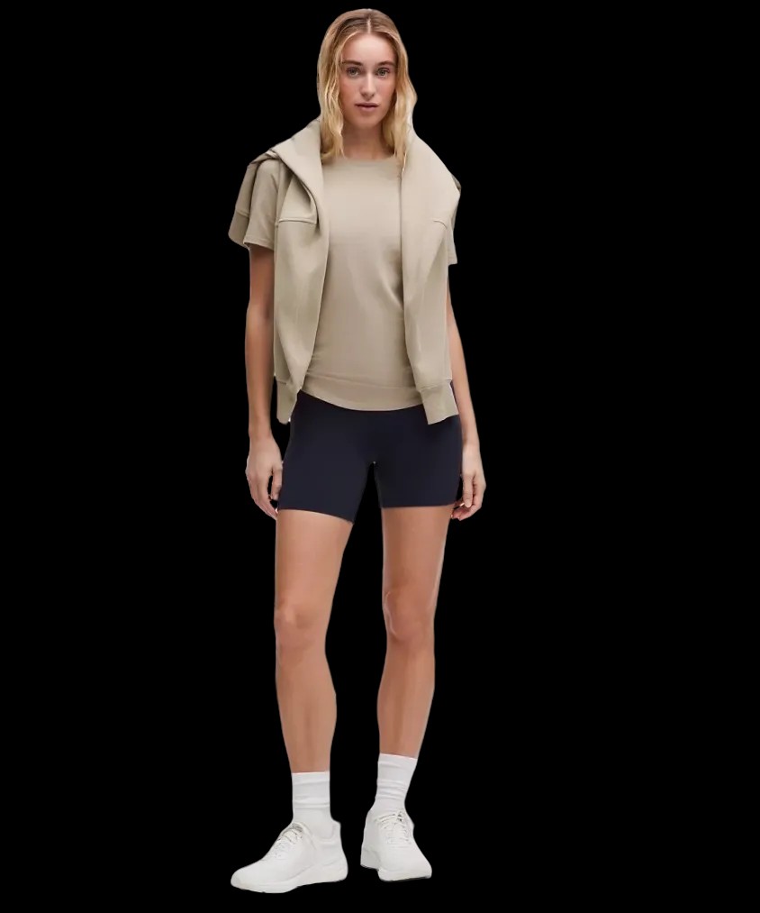 Lululemon Love Curved-Hem Crewneck T-Shirt Sheer Oak - HypeFly India View 2