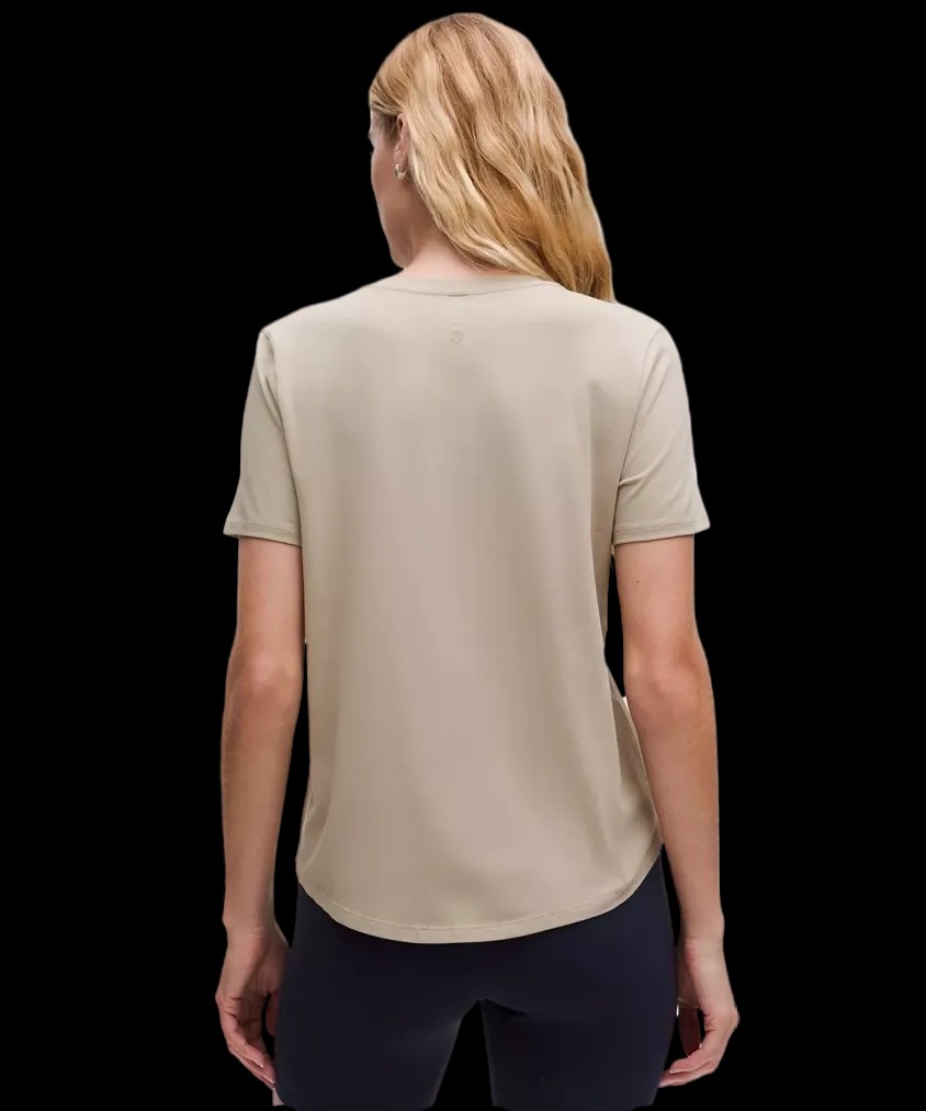 Lululemon Love Curved-Hem Crewneck T-Shirt Sheer Oak - HypeFly India View 3