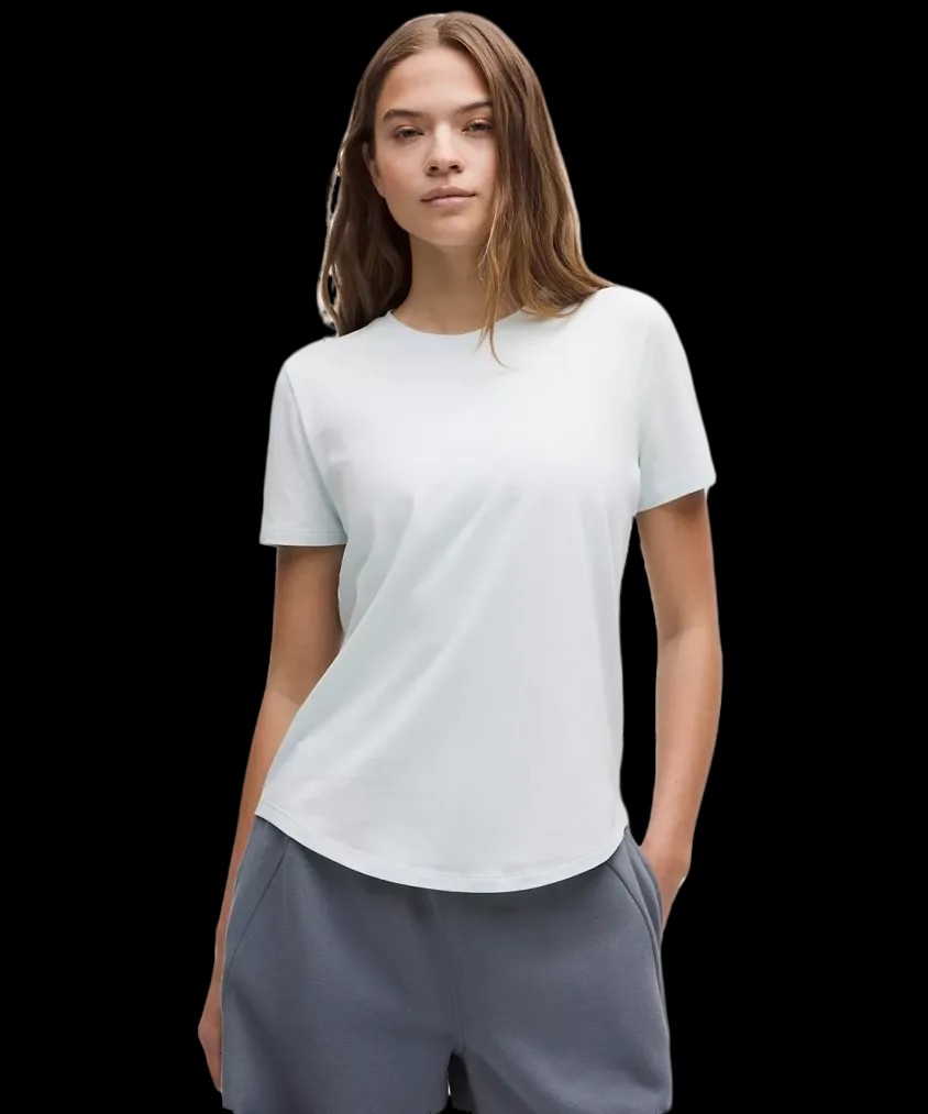 Lululemon Love Curved-Hem Crewneck T-Shirt Crater Blue - HypeFly India View 1