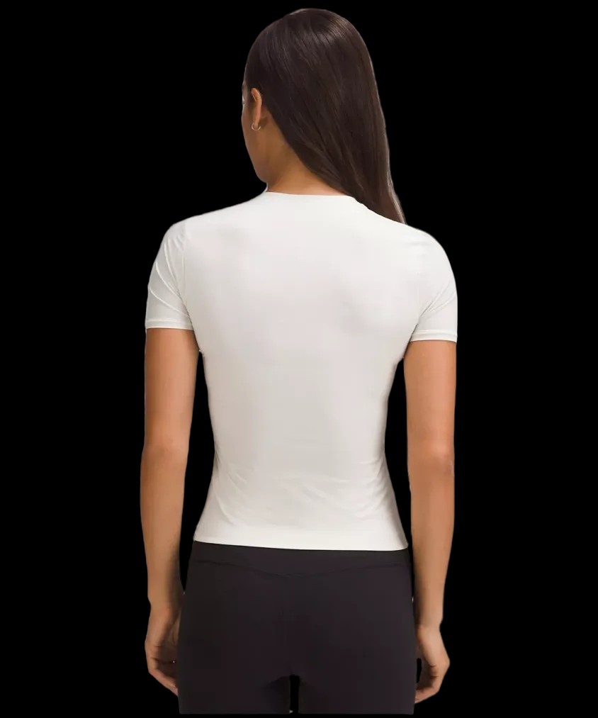Lululemon Wundermost Ultra-Soft Nulu Hip-Length Crewneck Shirt Bone - HypeFly India View 3