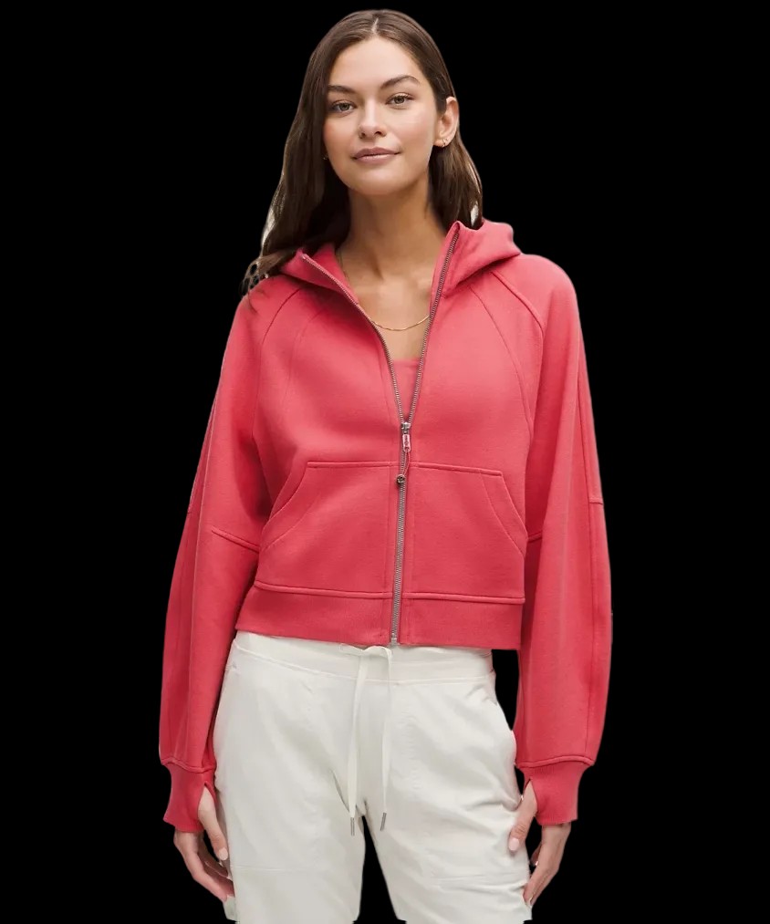 Lululemon Scuba Oversized Full-Zip Hoodie Desert Red - HypeFly India View 1