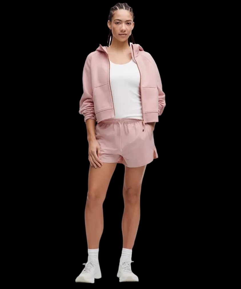 Lululemon Scuba Oversized Full-Zip Hoodie Pink Haze/Rose Gold - HypeFly India View 2