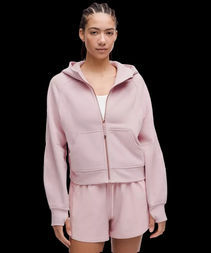 Lululemon Scuba Oversized Full-Zip Hoodie Pink Haze/Rose Gold - HypeFly India View 1