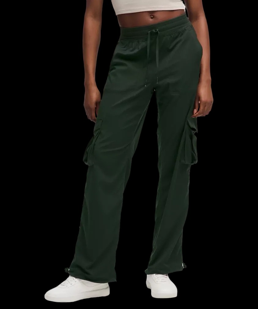 Lululemon Dance Studio Relaxed-Fit Mid-Rise Cargo Pant Rainforest Green - HypeFly India View 1