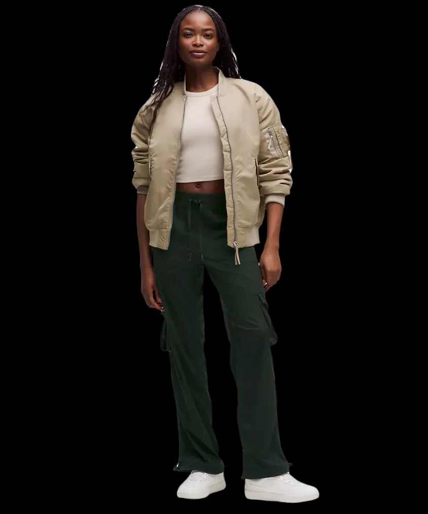 Lululemon Dance Studio Relaxed-Fit Mid-Rise Cargo Pant Rainforest Green - HypeFly India View 2