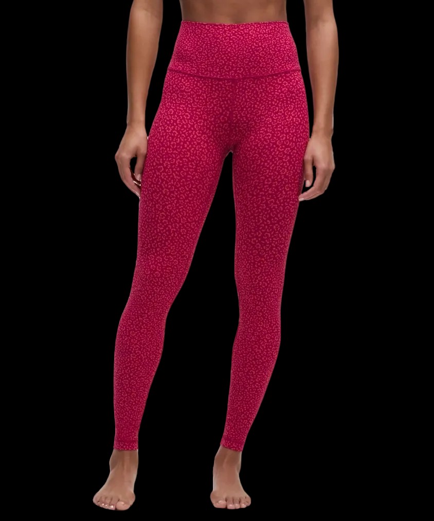 Lululemon Align High-Rise Pant 28" Leopard Daisy Desert Red Magenta Smoke - HypeFly India View 1
