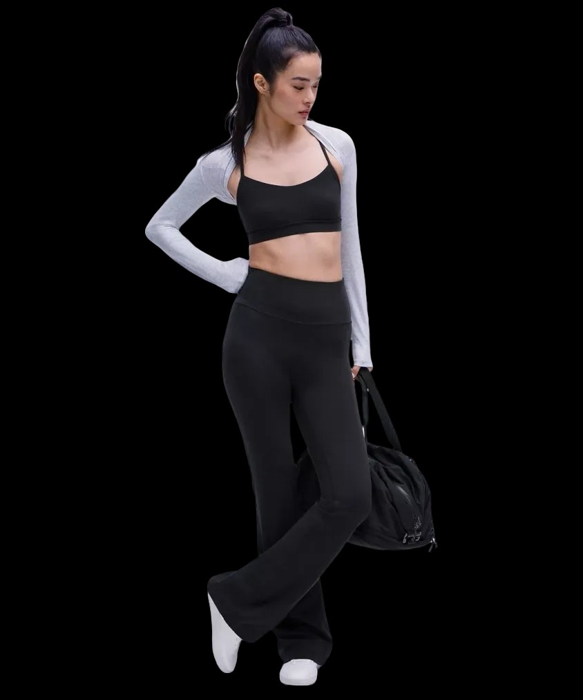 Lululemon Groove Nulu Super-High-Rise Flared Pant Black - HypeFly India View 3