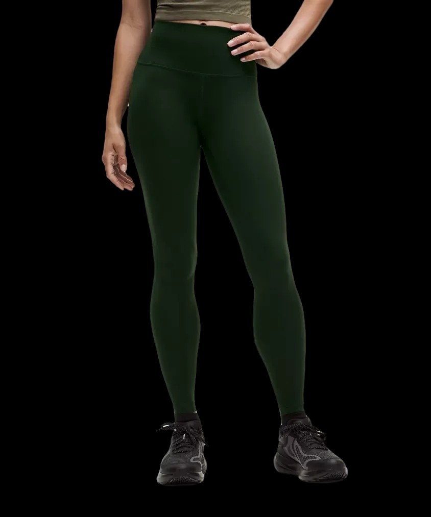 Lululemon Wunder Train High-Rise Tight 28" Rainforest Green - HypeFly India View 1