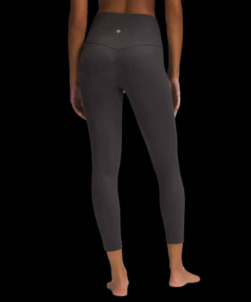 Lululemon Align™ High-Rise Ribbed Pant 25" Graphite Grey - HypeFly India View 3