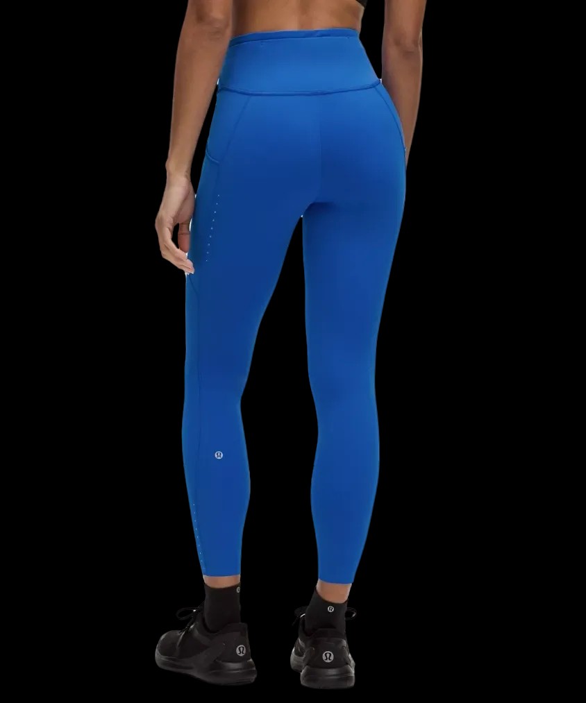 Lululemon Fast and Free High-Rise Tight 25” Pockets Updated Cerulean Blue - HypeFly India View 3