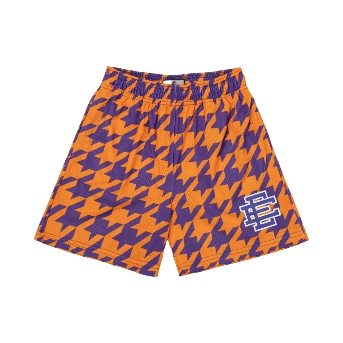 Eric Emanuel Ee Basic Core Short Orange Purple Houndstooth - HypeFly India View 1