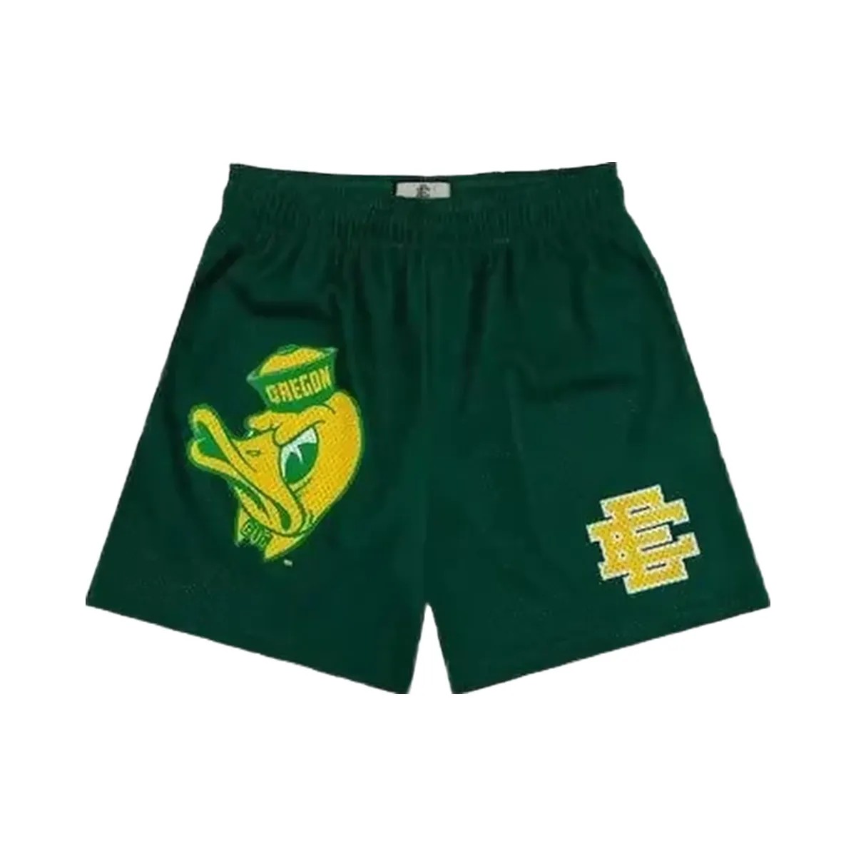 Eric Emanuel Ee Basic Core University Of Oregon Short Green Yellow Ee - HypeFly India View 1