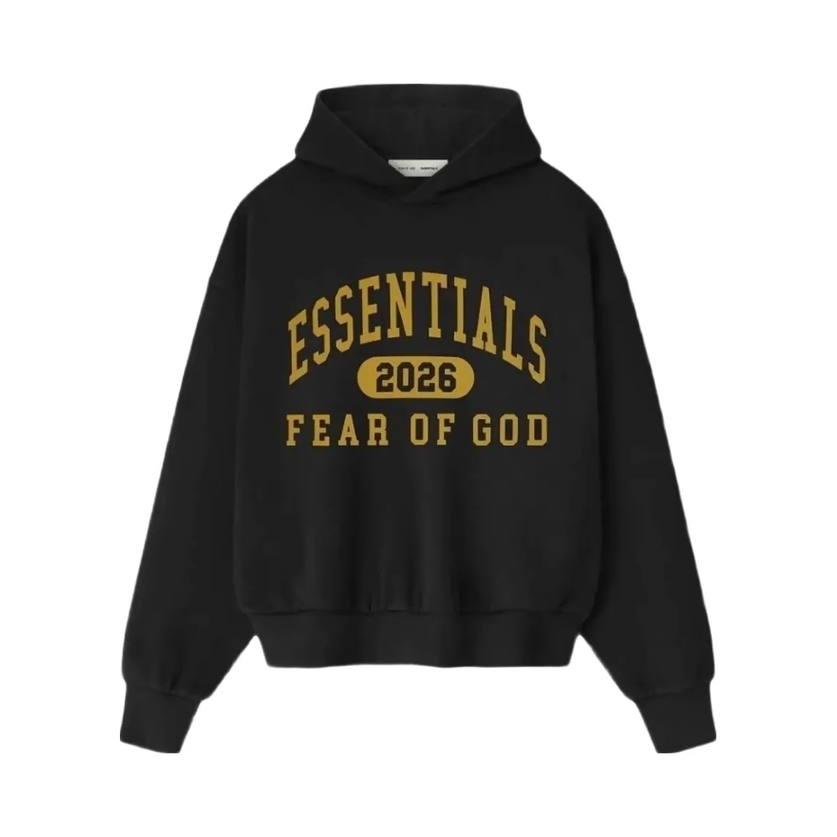 Essentials Fear Of God Essentials Classic Fleece Hoodie Vintage Black - HypeFly India View 1