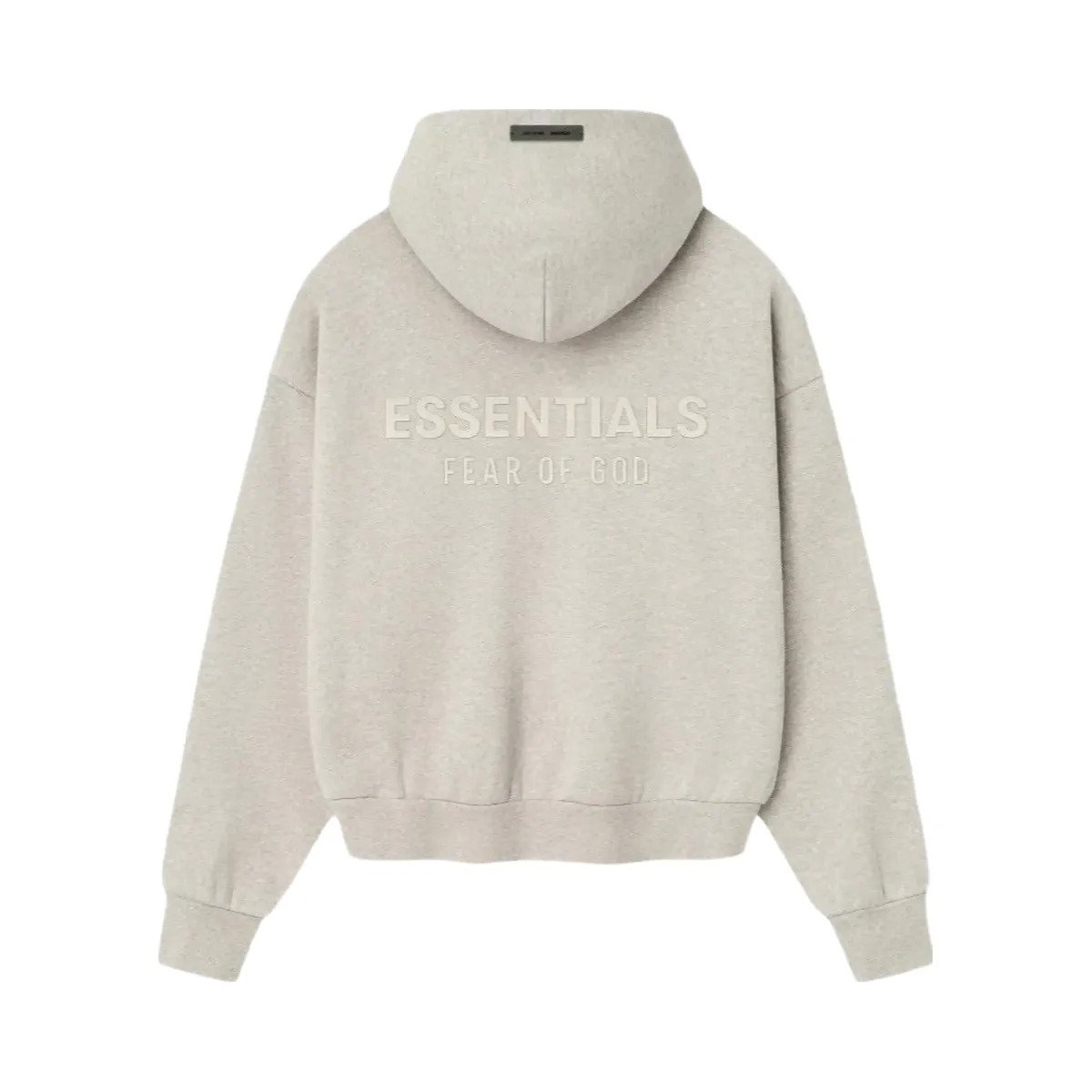 Essentials Fear Of God Essentials Classic Fleece Zip Up Hoodie Heather Stone - HypeFly India View 2
