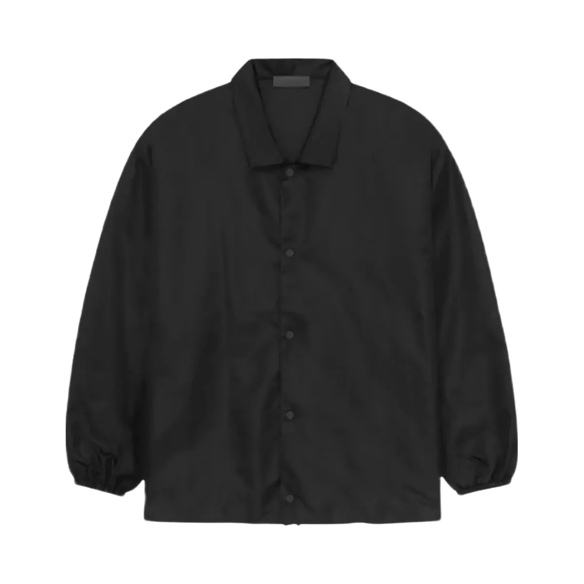 Essentials Fear Of God Essentials Coaches Jacket Jet Black Fw23 - HypeFly India View 2