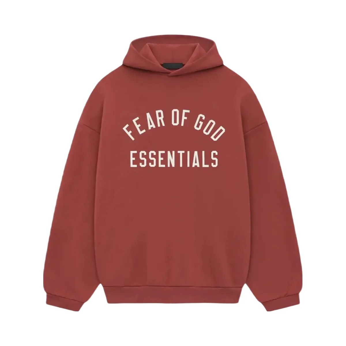 Essentials Fear Of God Essentials Fleece Hoodie Crimson - HypeFly India View 1
