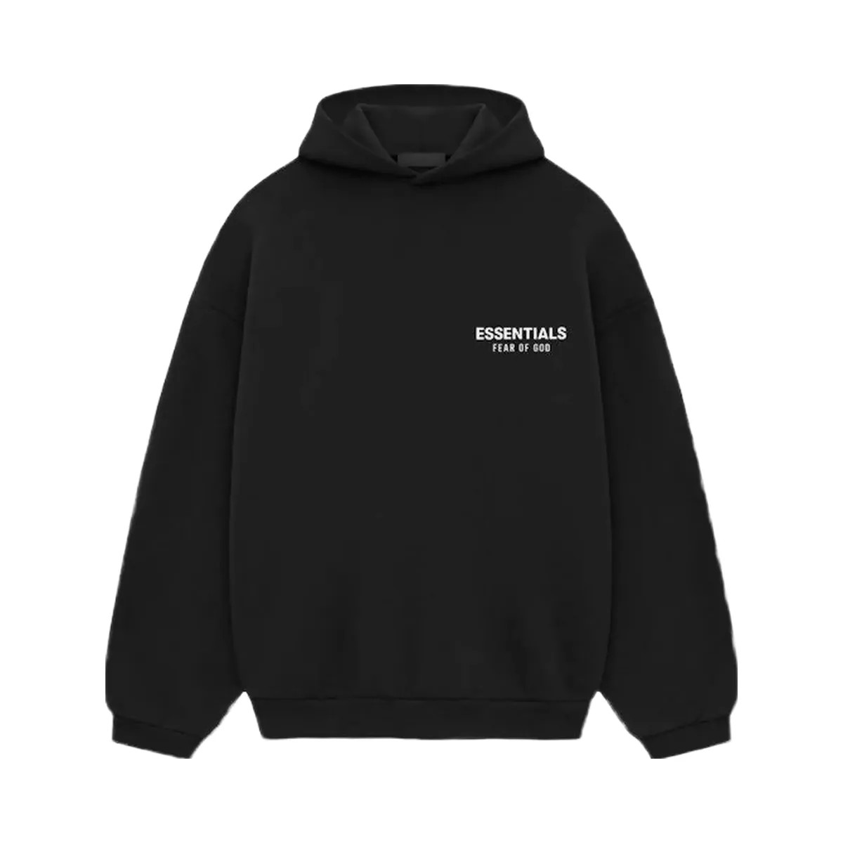Essentials Fear Of God Essentials Fleece Hoodie Fw24 Black - HypeFly India View 2