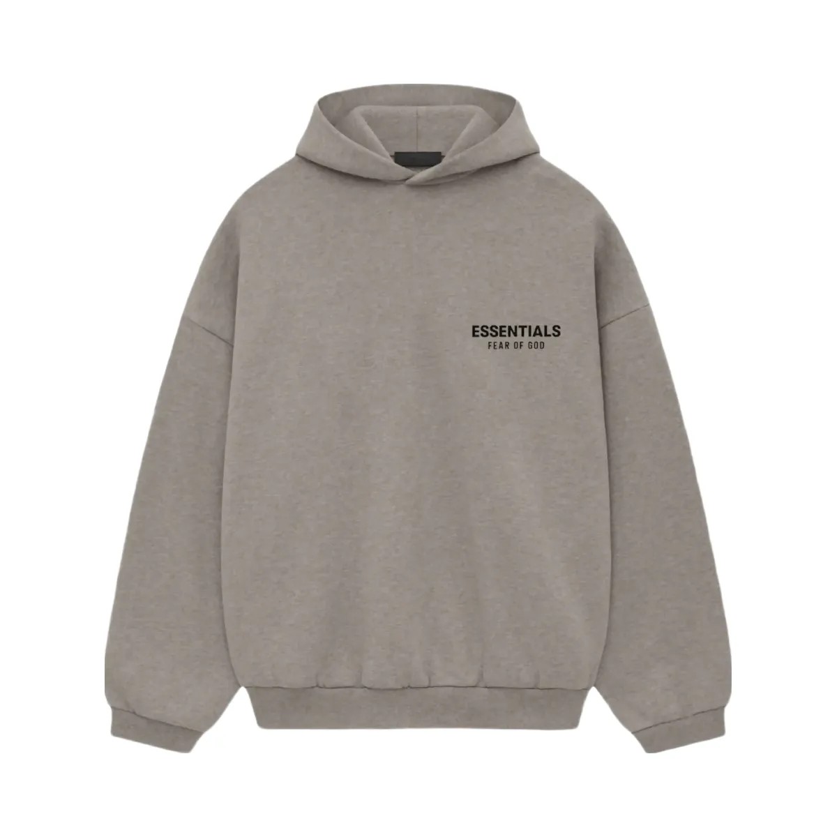 Essentials Fear Of God Essentials Fleece Hoodie Fw24heather Gray - HypeFly India View 2