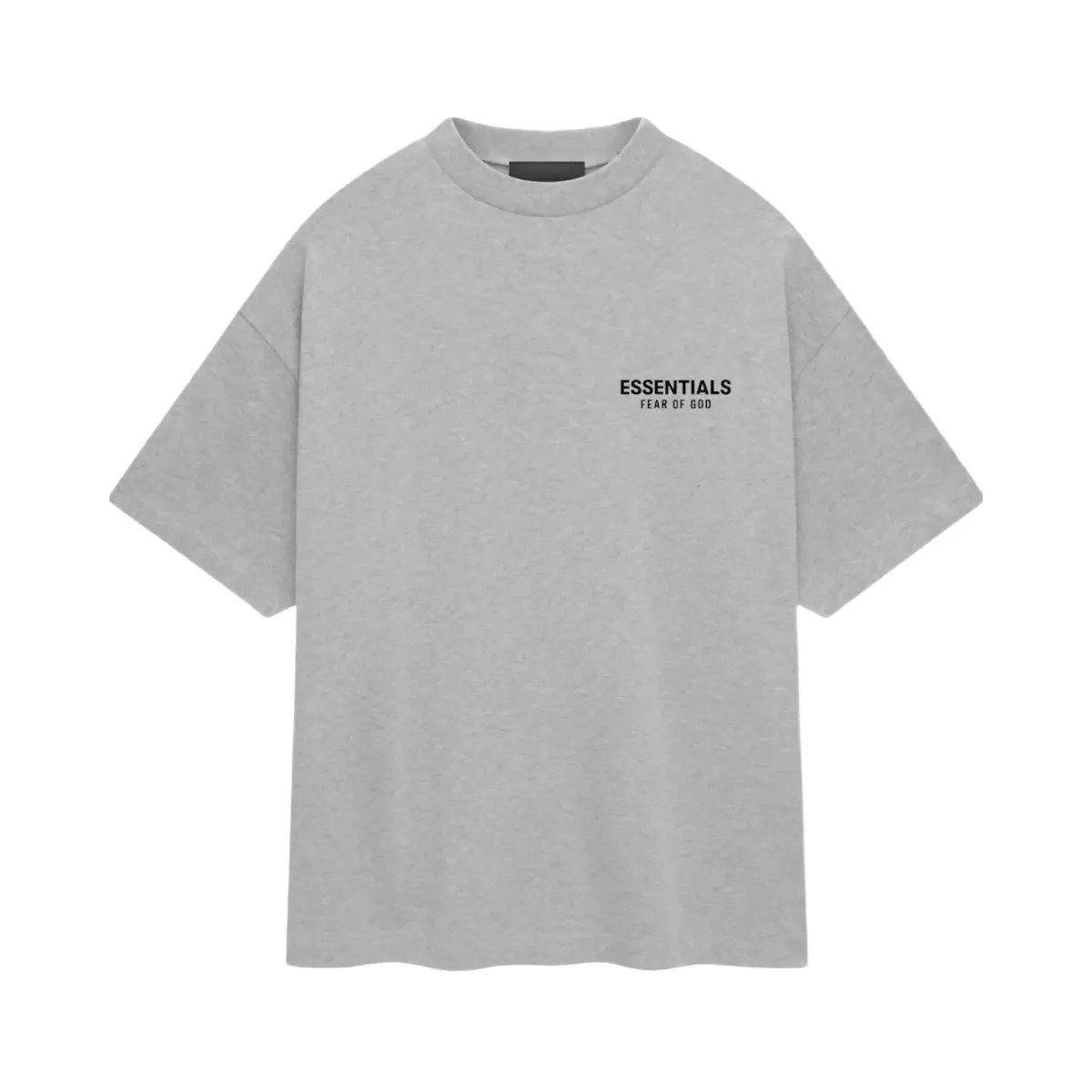 Essentials Fear Of God Essentials Jersey Crewneck T Shirt Light Heather Gray - HypeFly India View 1