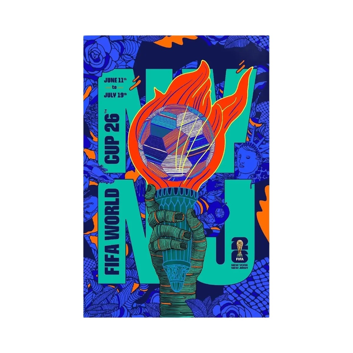 FIFA World Cup 2026 New York New Jersey Host City Poster - HypeFly India View 1