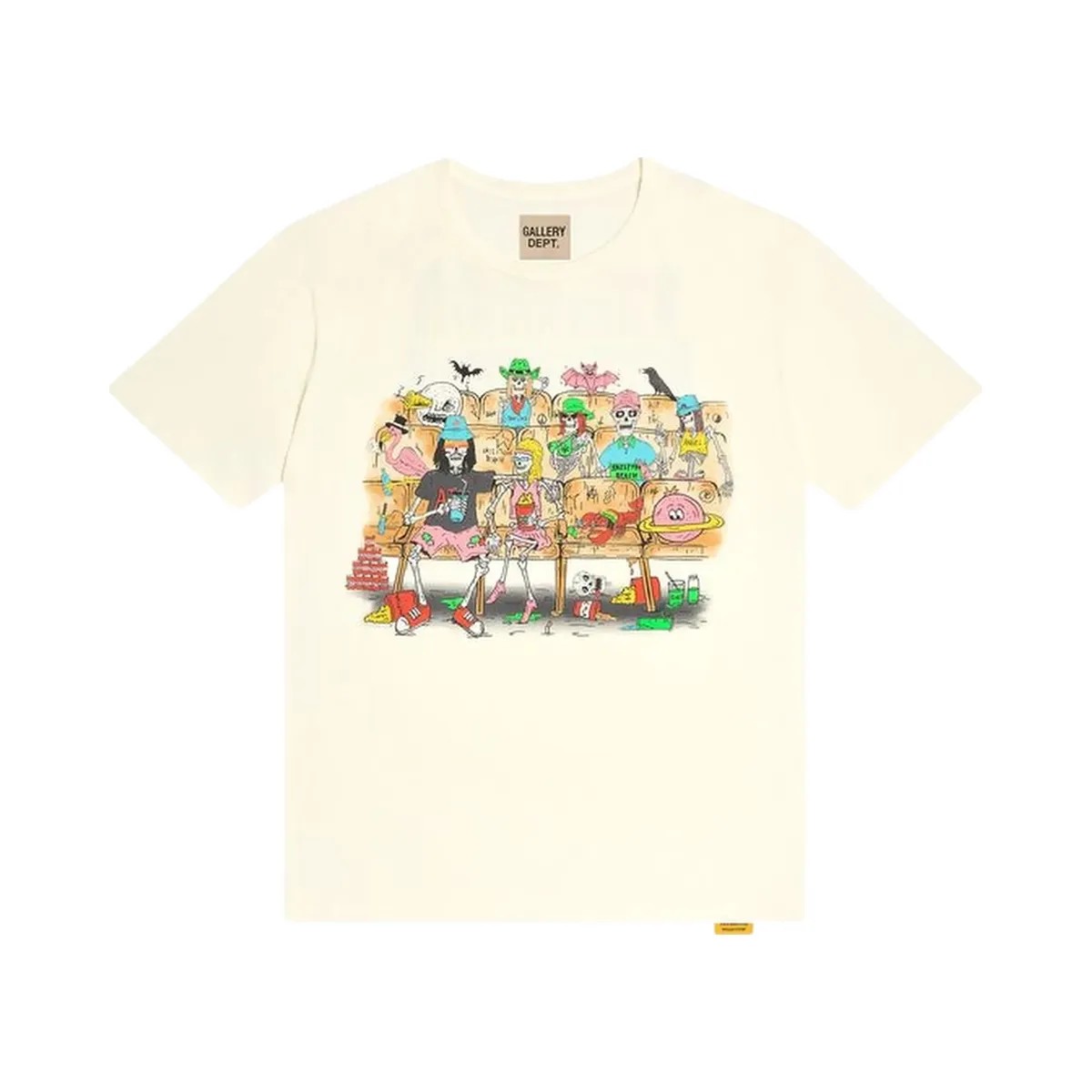 Gallery Department Gallery Dept Skeleton Beach Theater T-Shirt Light Archival White - HypeFly India View 2