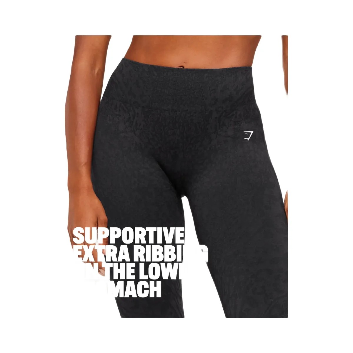 Gymshark Adapt Animal X Whitney Leggings "Black Asphalt Grey" - HypeFly India View 2