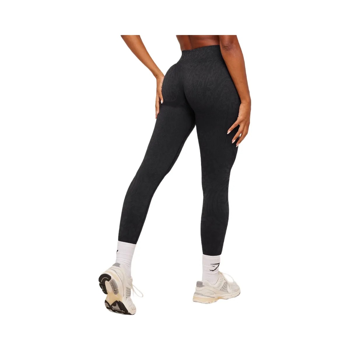 Gymshark Adapt Animal X Whitney Leggings "Black Asphalt Grey" - HypeFly India View 3