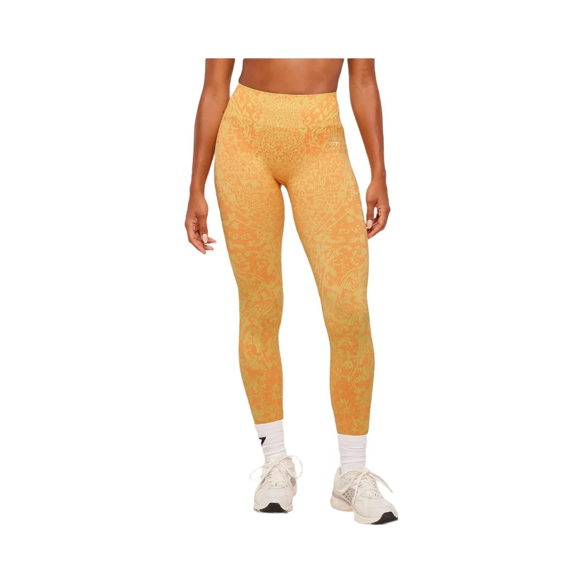 Gymshark Adapt Animal X Whitney Leggings "Sorbet Yellow Dayglow Peach" - HypeFly India View 1