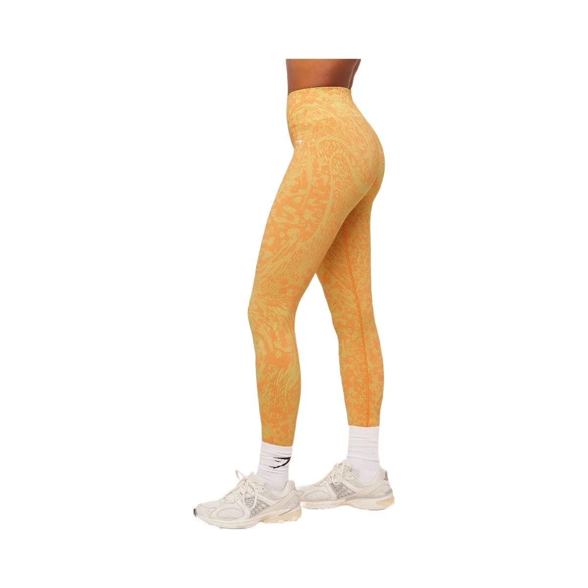 Gymshark Adapt Animal X Whitney Leggings "Sorbet Yellow Dayglow Peach" - HypeFly India View 4