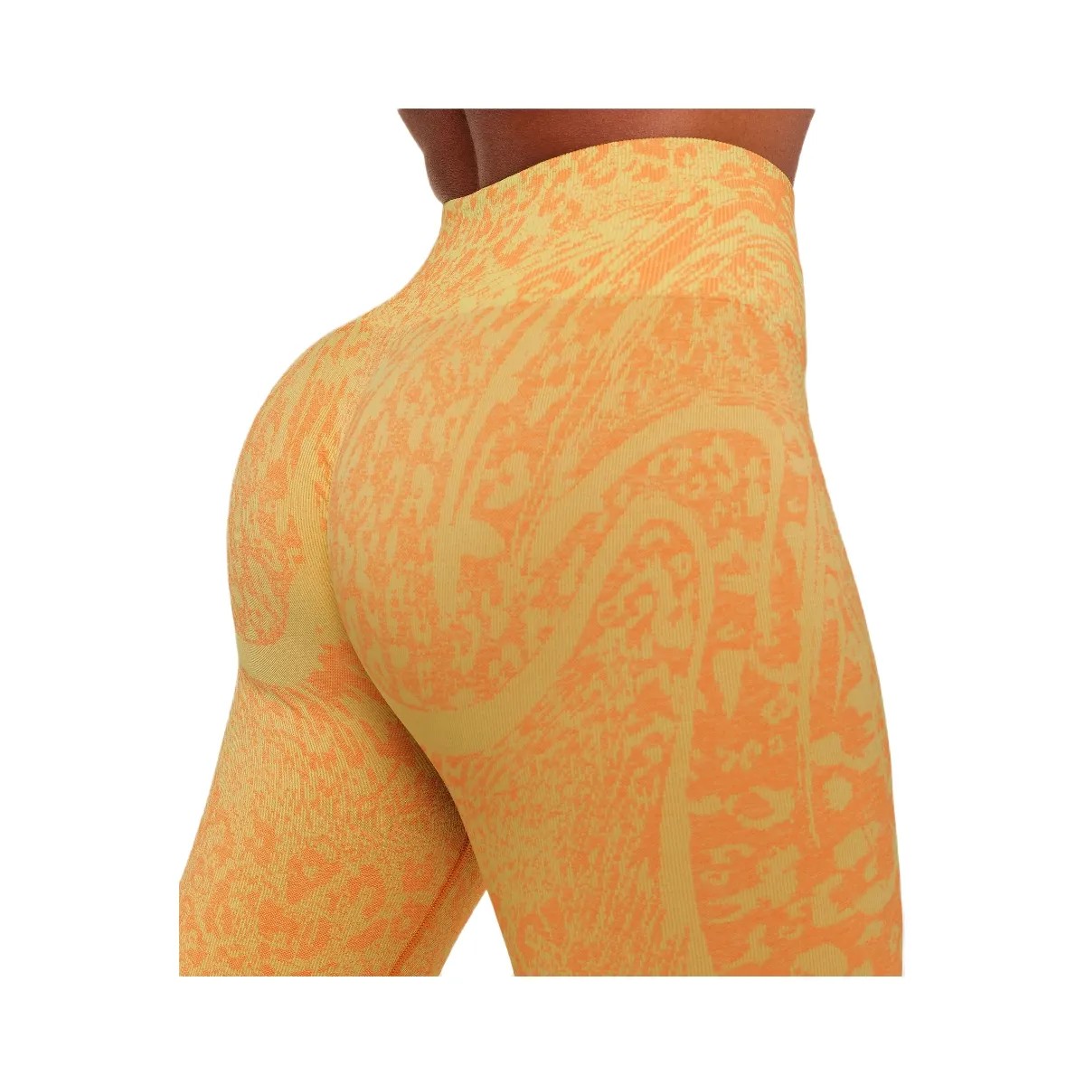 Gymshark Adapt Animal X Whitney Leggings "Sorbet Yellow Dayglow Peach" - HypeFly India View 6