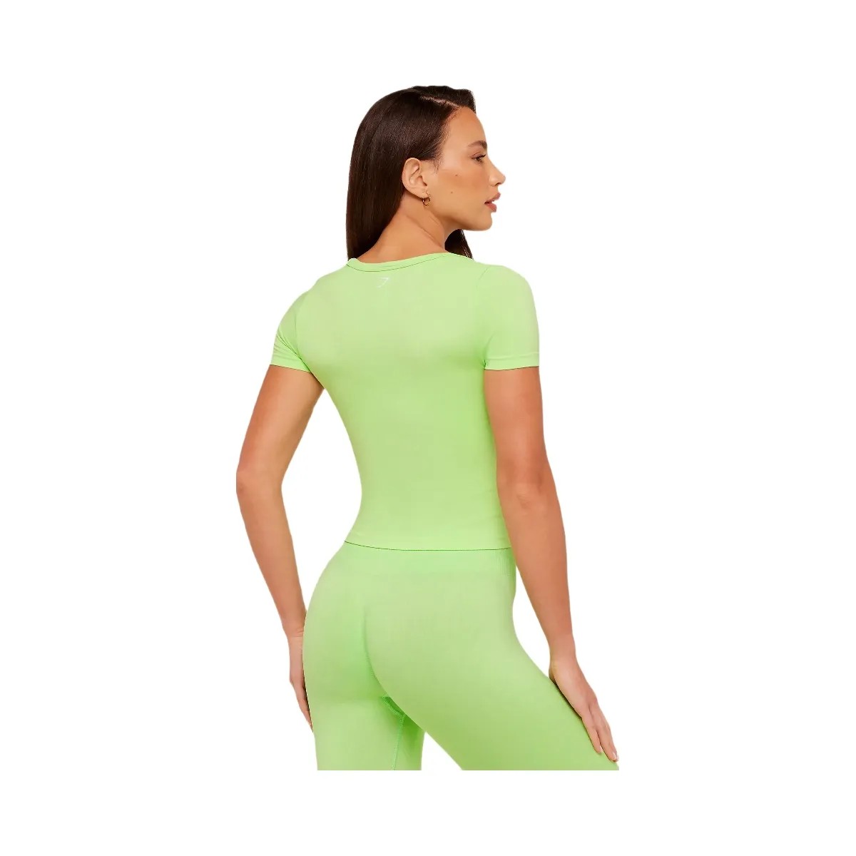 Gymshark Adapt Animal X Whitney Short Sleeve Top "Energy Gelato Green Sorbet Yellow" - HypeFly India View 3
