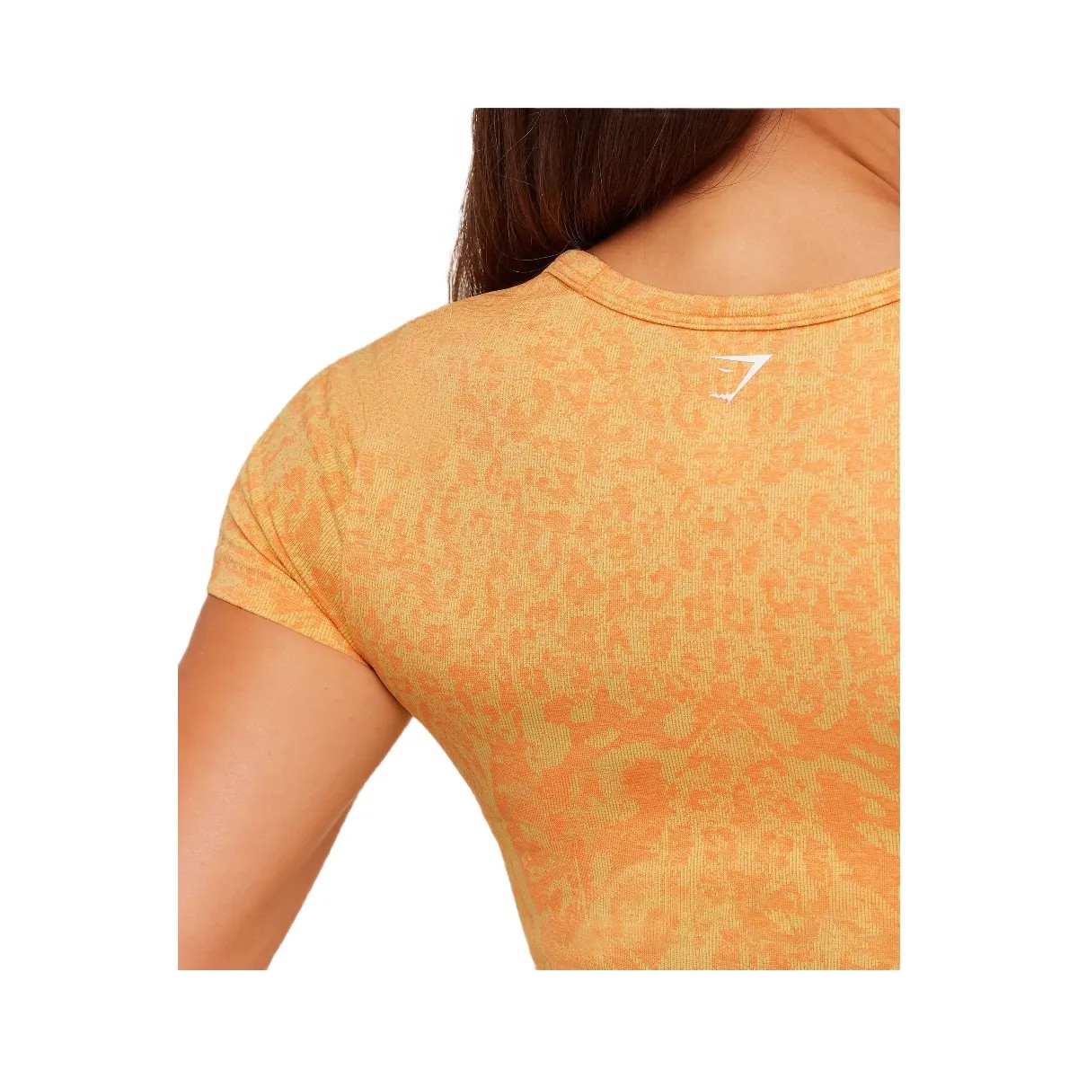 Gymshark Adapt Animal X Whitney Short Sleeve Top "Sorbet Yellow Dayglow Peach" - HypeFly India View 6