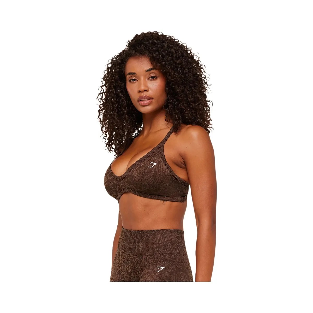 Gymshark Adapt Animal X Whitney Sports Bra "Archive Brown Soft Brown" - HypeFly India View 1