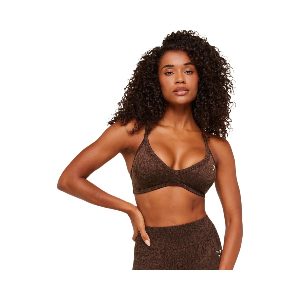 Gymshark Adapt Animal X Whitney Sports Bra "Archive Brown Soft Brown" - HypeFly India View 4