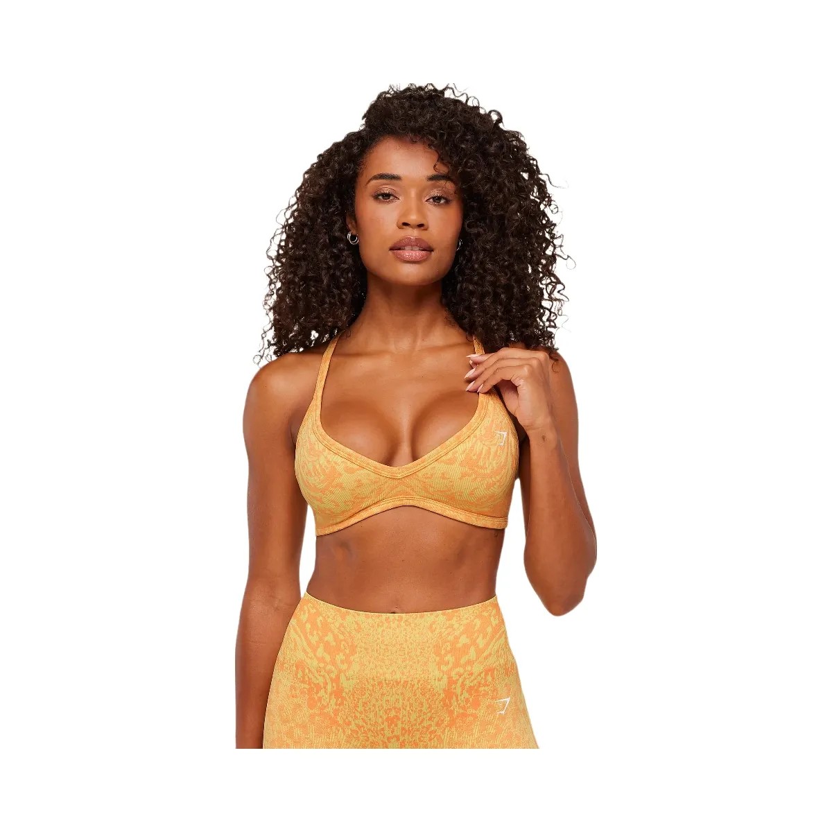 Gymshark Adapt Animal X Whitney Sports Bra "Sorbet Yellow Dayglow Peach" - HypeFly India View 1