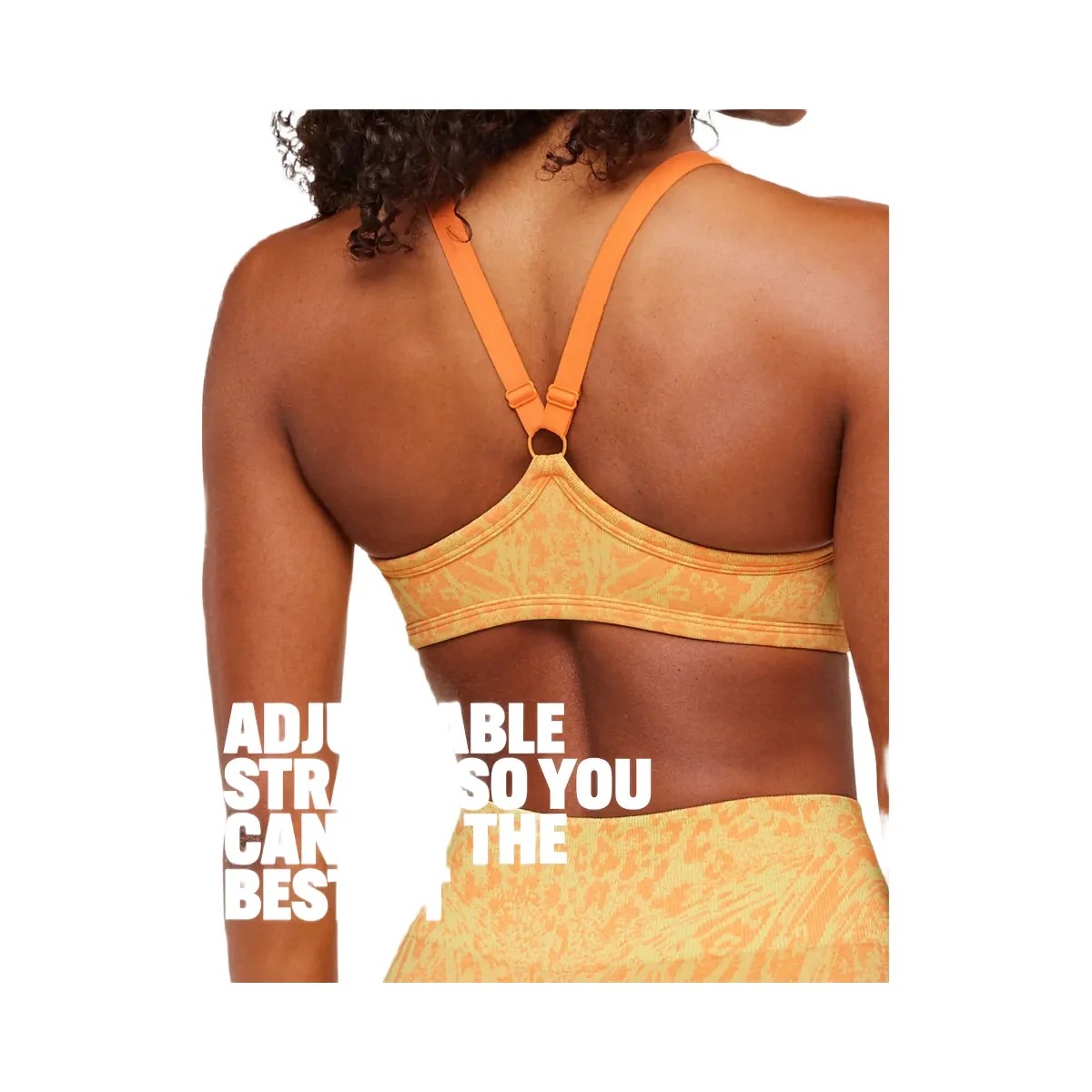 Gymshark Adapt Animal X Whitney Sports Bra "Sorbet Yellow Dayglow Peach" - HypeFly India View 2