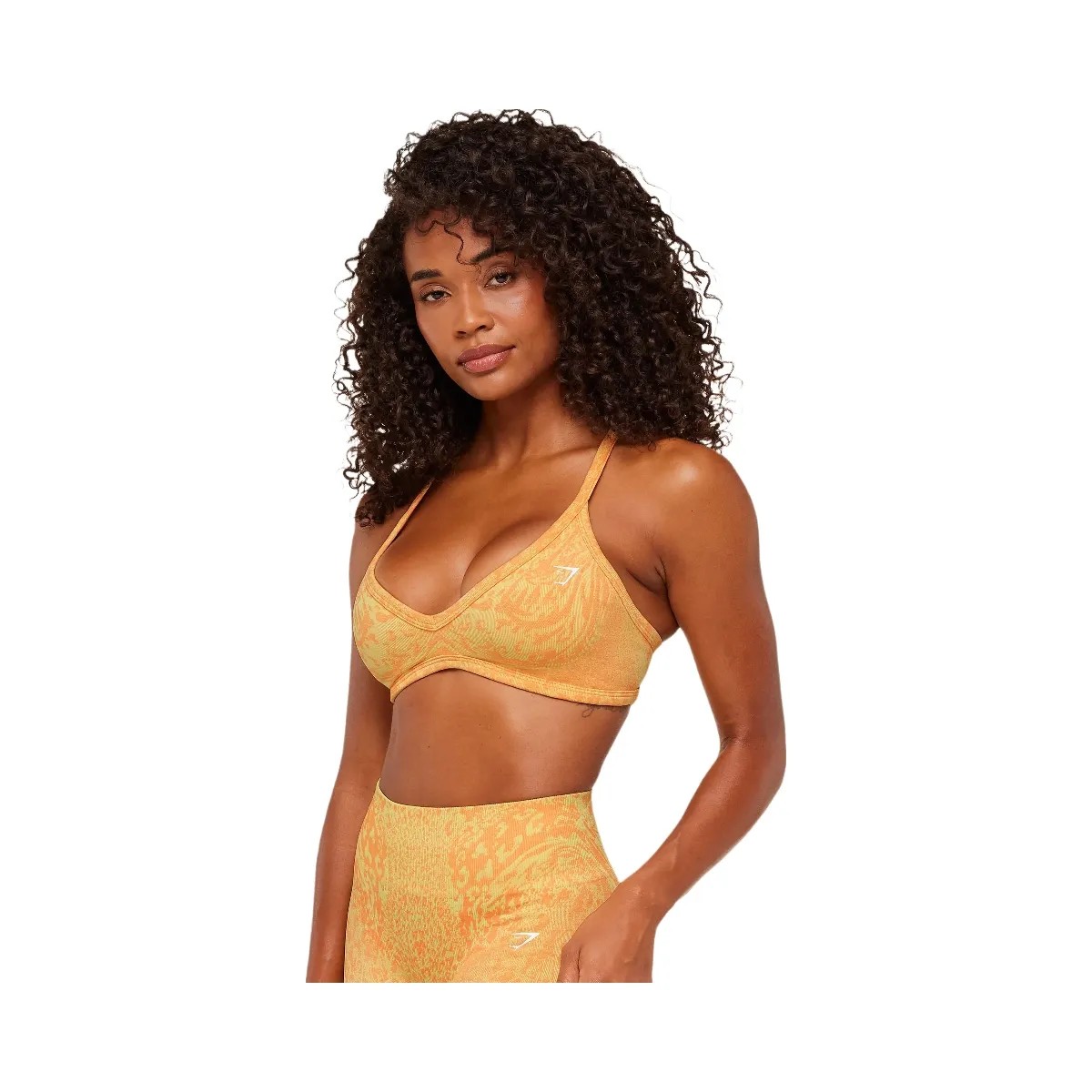 Gymshark Adapt Animal X Whitney Sports Bra "Sorbet Yellow Dayglow Peach" - HypeFly India View 3
