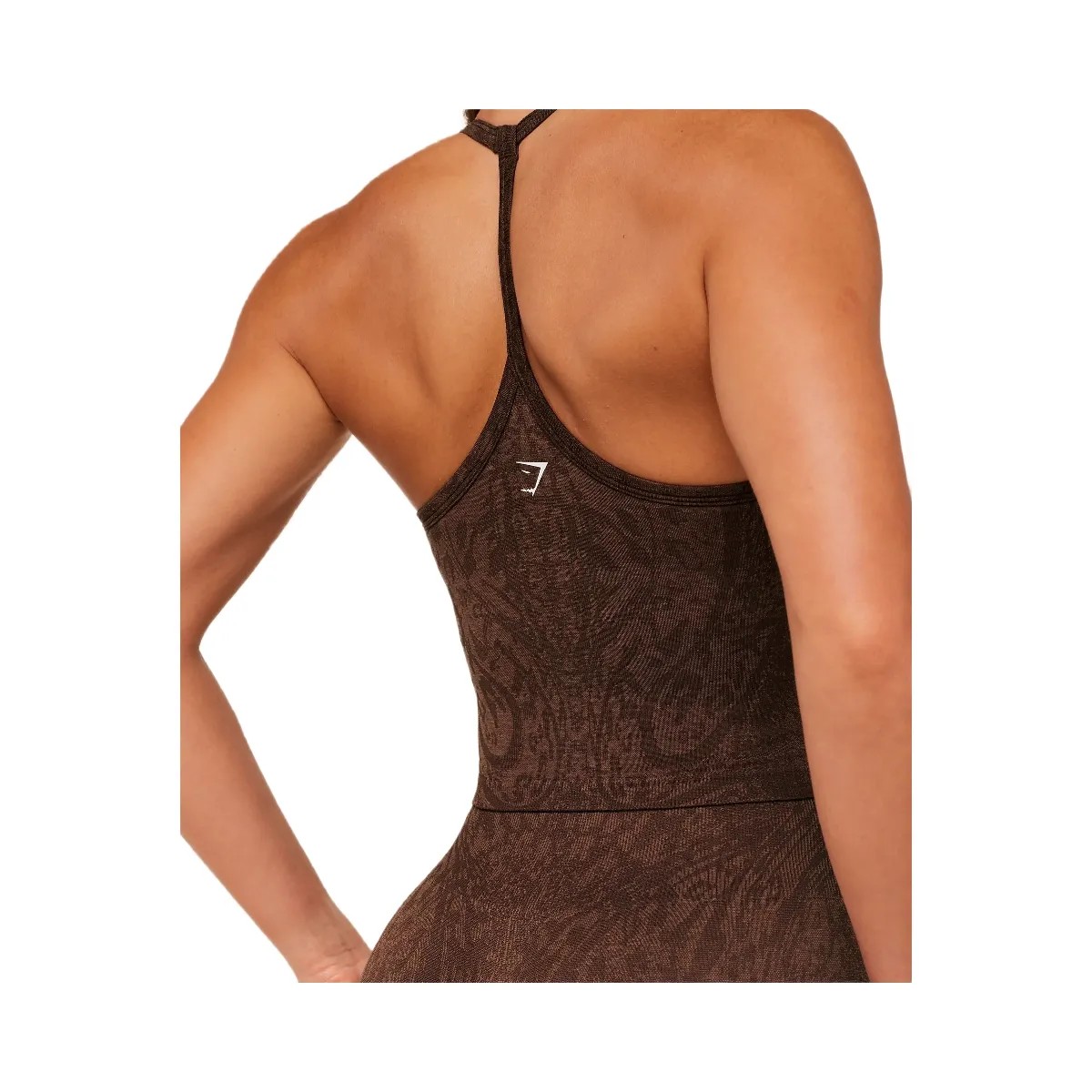 Gymshark Adapt Animal X Whitney Tank Top with Shelf "Archive Brown Soft Brown" - HypeFly India View 6