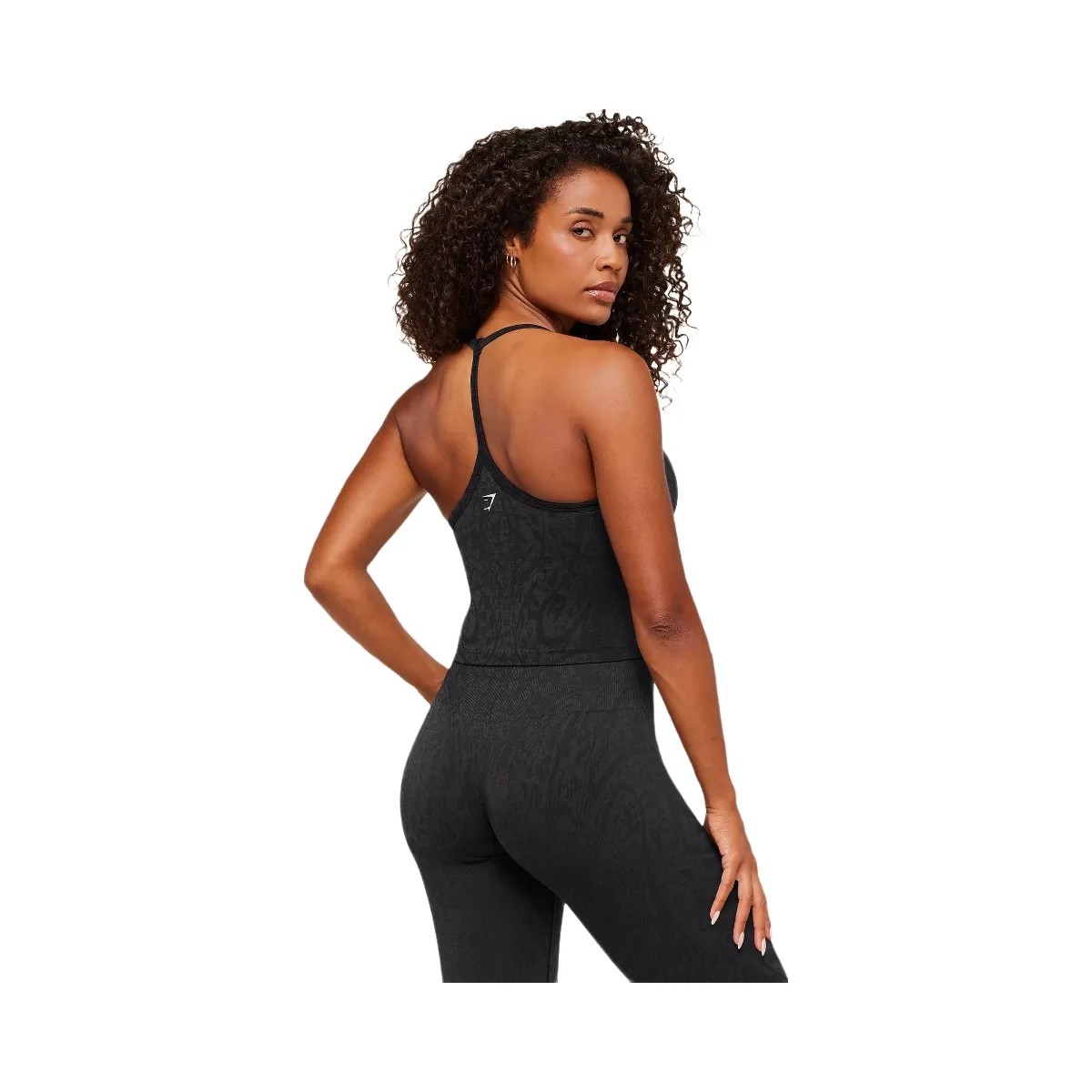 Gymshark Adapt Animal X Whitney Tank Top with Shelf "Black Asphalt Grey" - HypeFly India View 3
