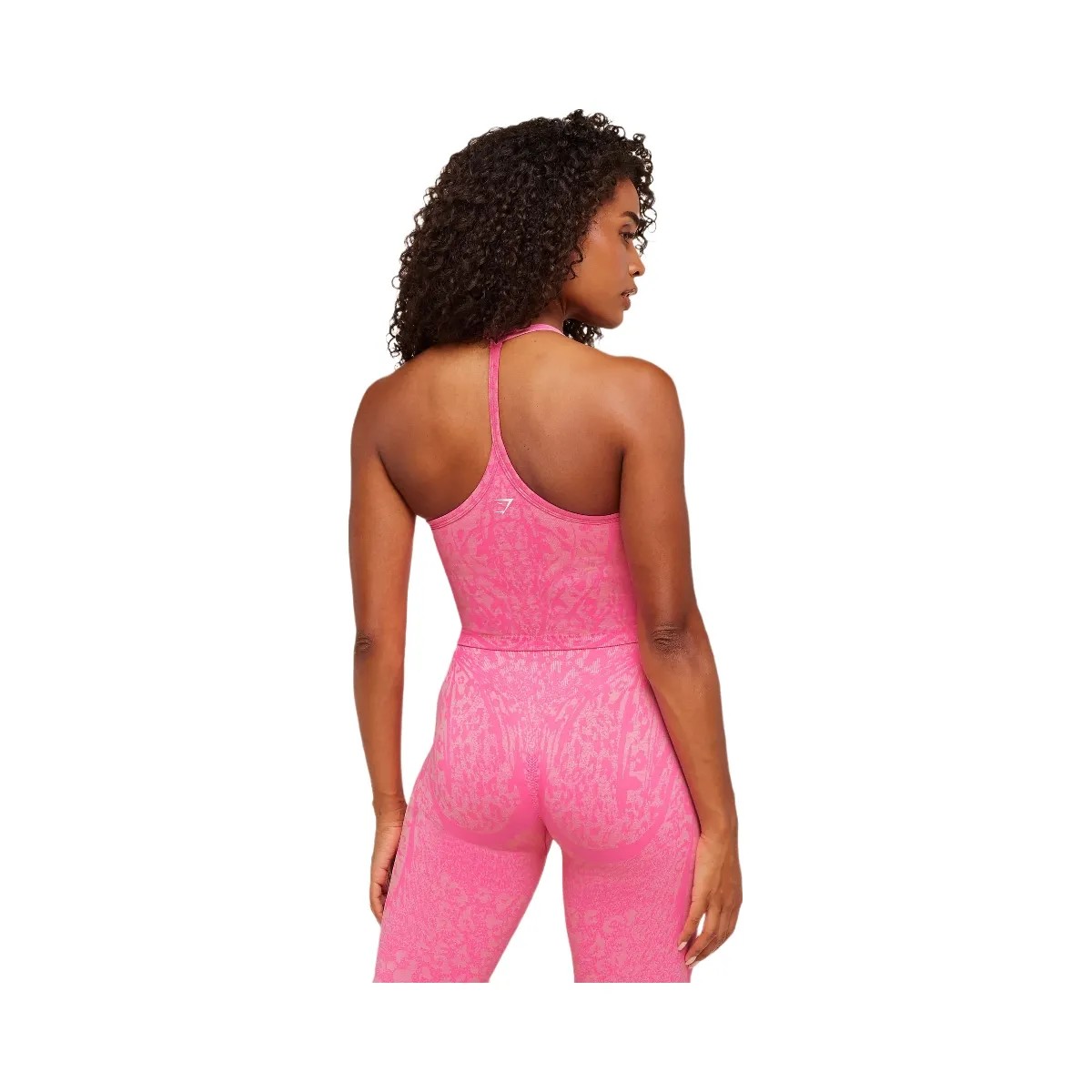 Gymshark Adapt Animal X Whitney Tank Top with Shelf "Electric Pink Sorbet Yellow" - HypeFly India View 3